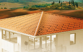 Dachplatte mit mediterranem Einschlag von Eternit.